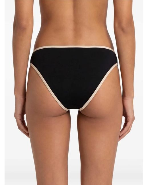 Totême Black Striped-Edge Bikini Bottoms