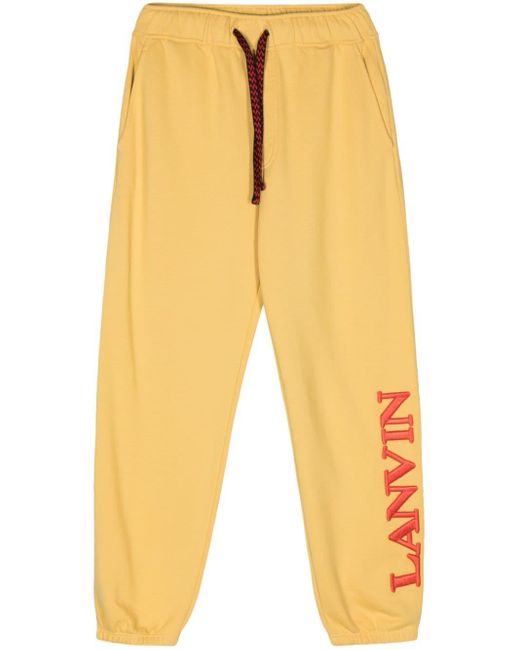 Lanvin Yellow X Future Logo-embroidered Cotton Track Pants