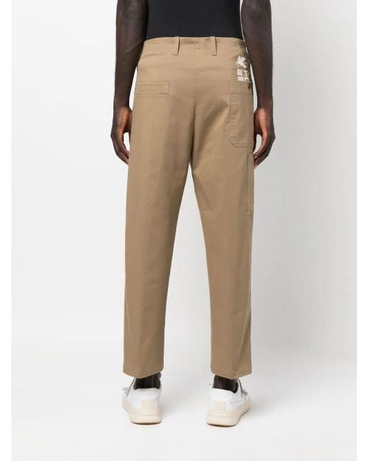 Etro Natural Logo Straight-Leg Trousers for men