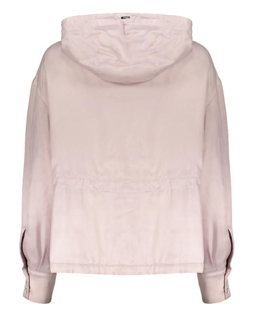 Herno Pink Hooded Zip Jacket