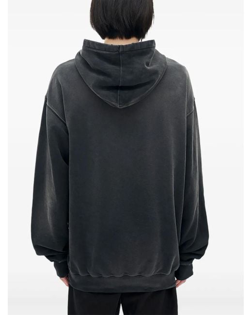 メンズ Ann Demeulemeester Ollie プリント パーカー Black