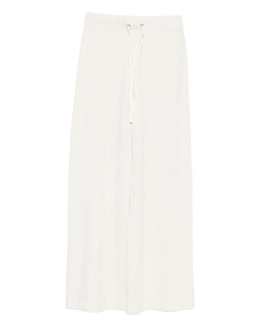 James Perse White Drawstring-Waist Pants