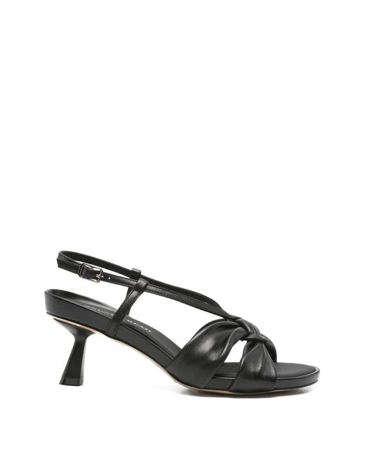 Bruno Premi Black Sandales En Cuir À Design Noué