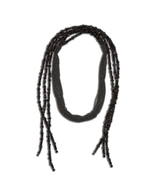 Peserico Black Beaded Necklace