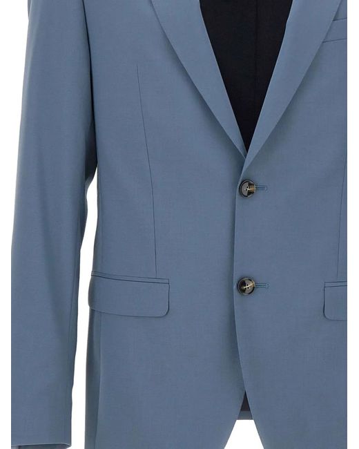 DIGEL Blue Alesso Amf Single-Breasted Blazer for men