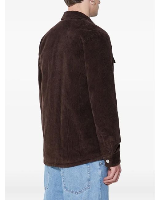 A.P.C. Ribfluwelen Jack Met Zak in het Black voor heren