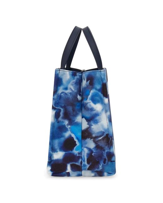 Ferragamo Blue Carnation Print Tote Bag (M)