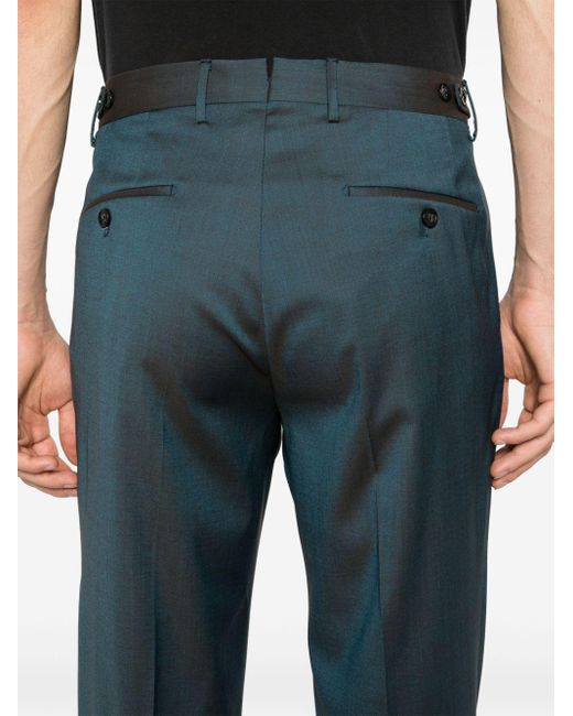 Incotex Blue Super 120s Low-rise Tailored Trousers for men