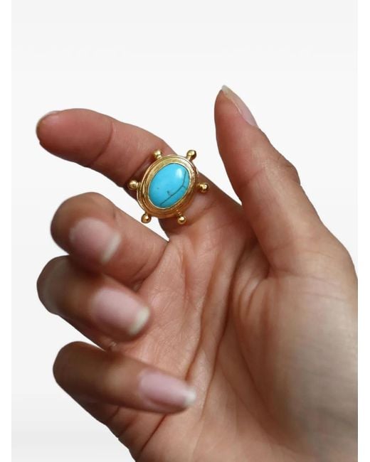 Ottoman Hands Metallic Zand Ring