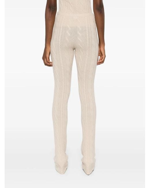 Blumarine Natural Gerade Hose Mit Zopfmuster