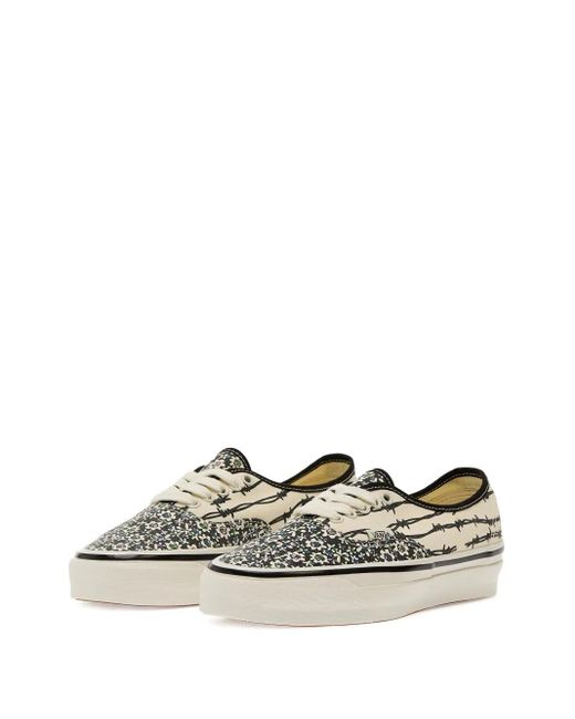 Vans White Premium Authentic Printed Sneakers