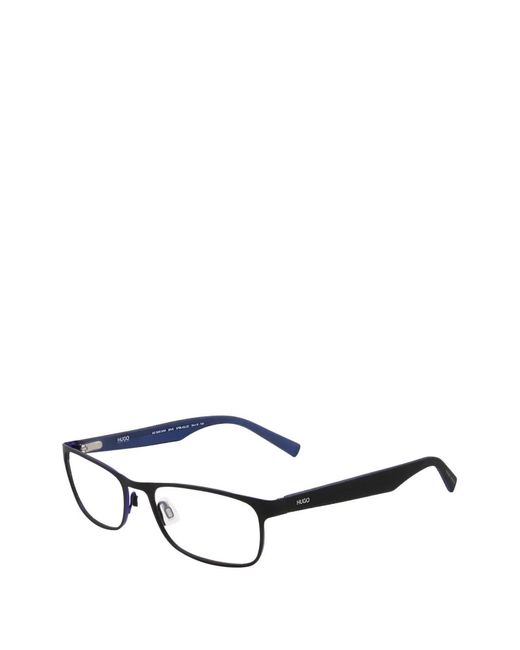 Boss White Rectangle-Frame Glasses for men