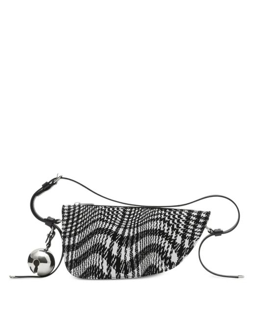 Bolso de hombro Shield mini Burberry de color Gray