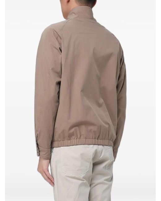 Brooksfield Natural Reversible Check-Pattern Bomber Jacket for men