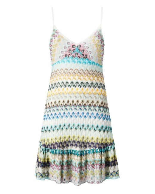 Missoni Gebreide Mini-Jurk in het Blue