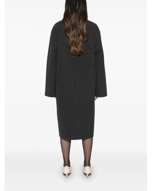 Sofie D'Hoore Black Notched-Lapel Button-Fastening Jacket