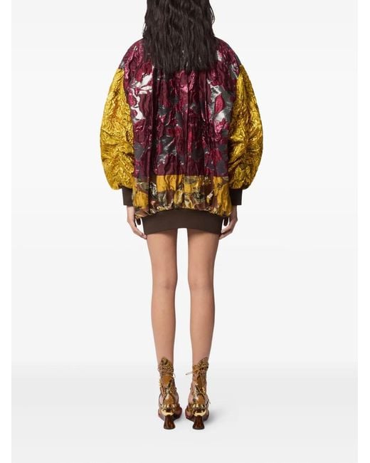 Nina Ricci Bomberjack Met Patchwork in het Red