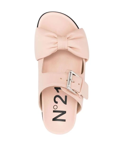 Claquettes À Détail De Nœud N°21 en coloris Pink