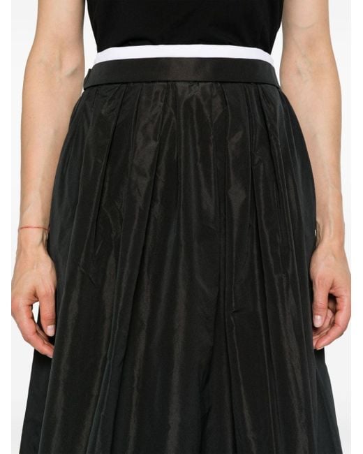 Maje Black Pleated Full Skirt