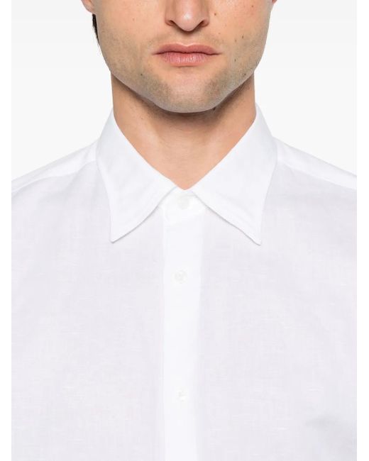 Fursac White Cheesecloth Shirt for men