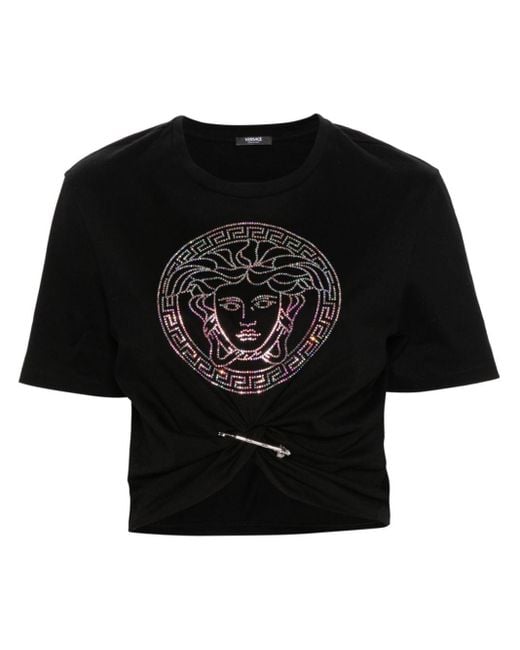 Versace Black Crystal Medusa T-shirt