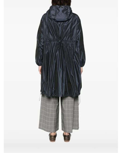 Herno Blue Zip-Up Hooded Parka