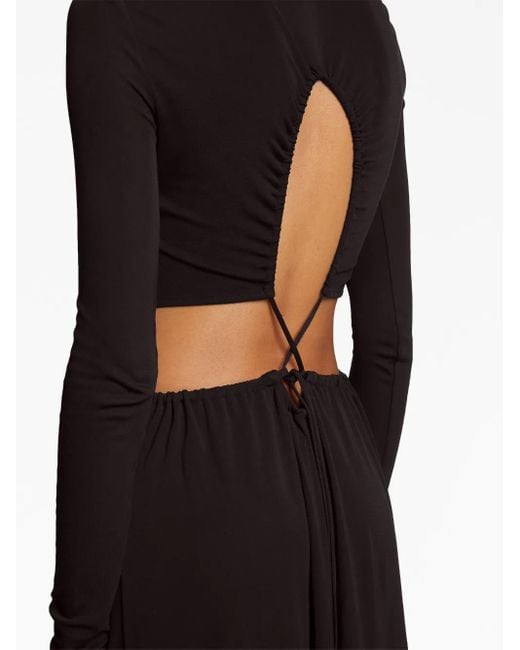 Proenza Schouler Black Open-Back Jersey Maxi Dress