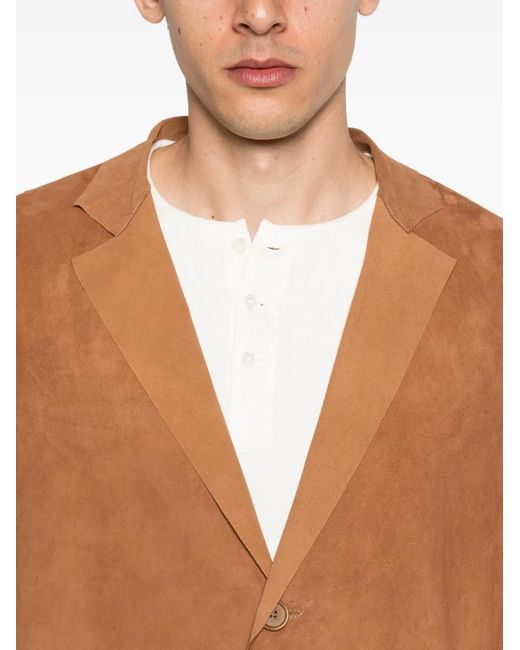Salvatore Santoro Brown Button-Fastening Jacket for men
