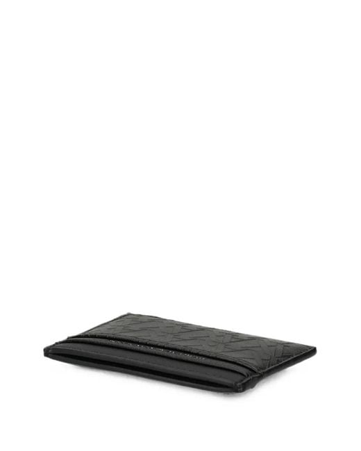ARMANI EXCHANGE Black Logo-Embossed Card Holder