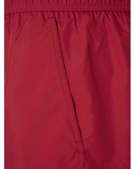 Zegna Red Elasticated-Waistband Swim Shorts for men