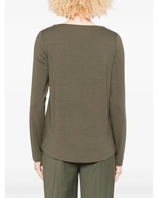 Marc O' Polo Green Scoop-Neck Long-Sleeve Top