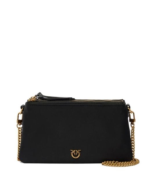 Pinko Black Mini Zip Satchel Cross Body Bag