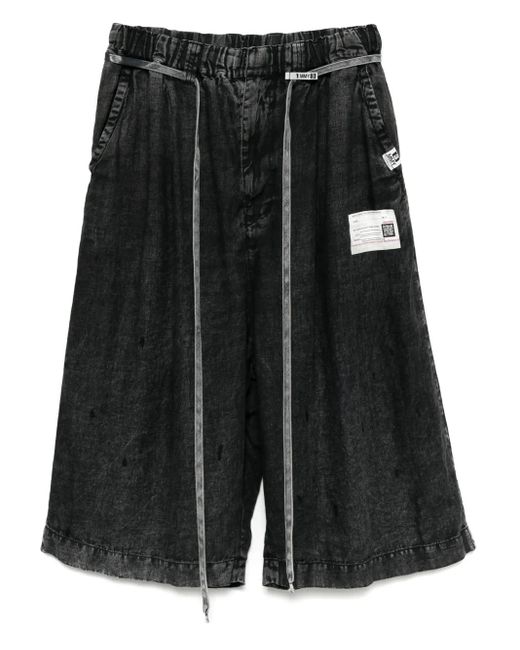 Maison Mihara Yasuhiro Black Drawstring Shorts for men