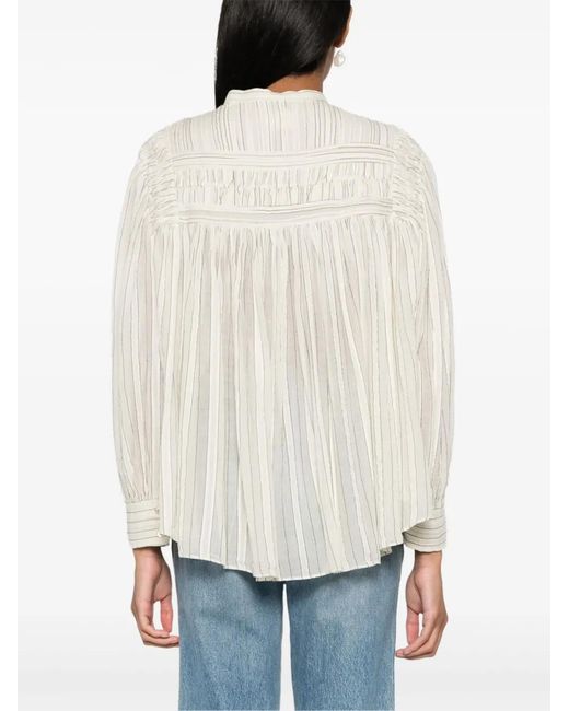 Isabel Marant White Blusa Plalia