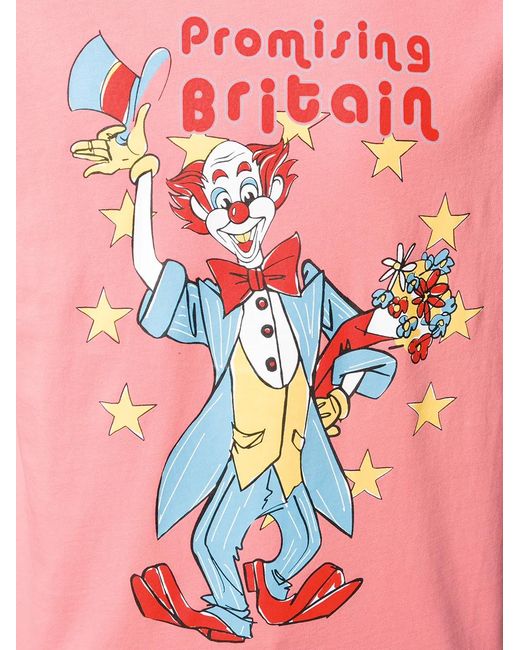 Martine Rose Pink Clown Graphic Print T-shirt for men