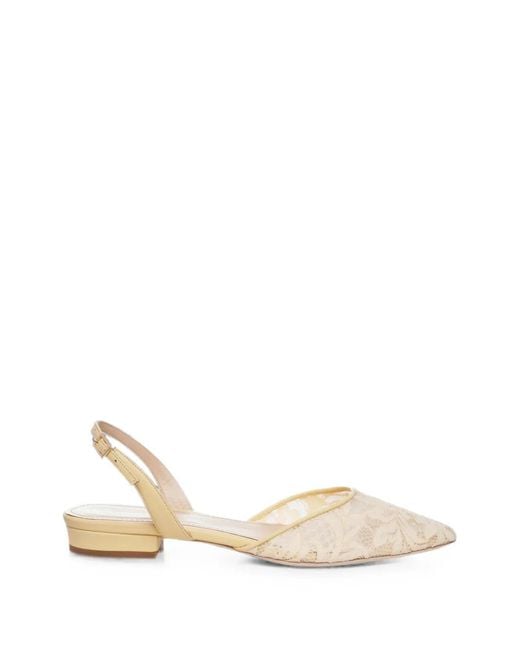 Ginissima Natural Ines Lace Slingback Pumps