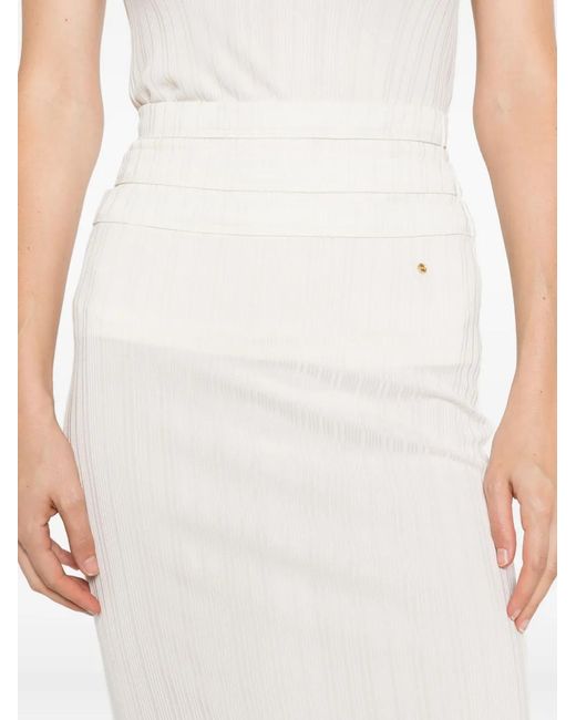 Viktor & Rolf White Triple-Layer Midi Skirt