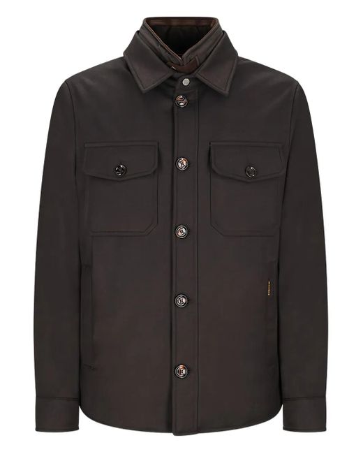 Moorer Jack Met Klepzak En Knoopsluiting in het Black voor heren
