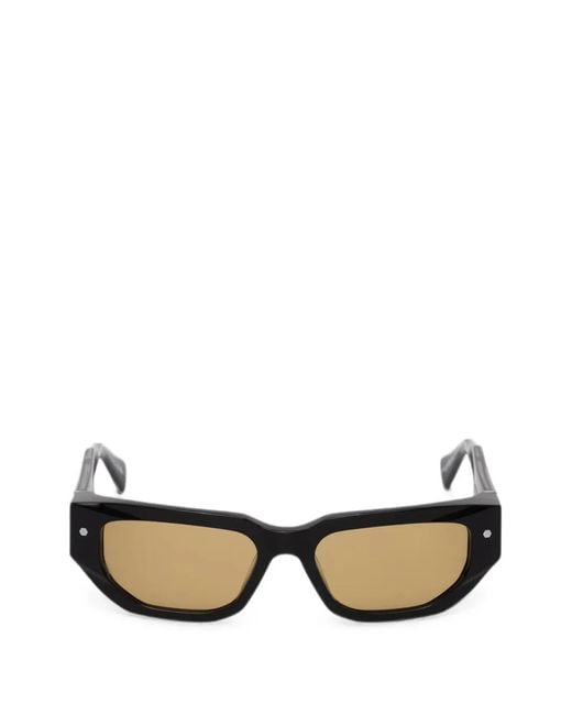 AllSaints Black Sloana Geometric-Frame Sunglasses