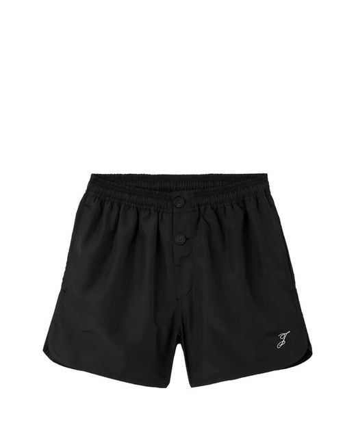 Jacquemus Black Short De Bain The Puntini À Logo Brodé for men
