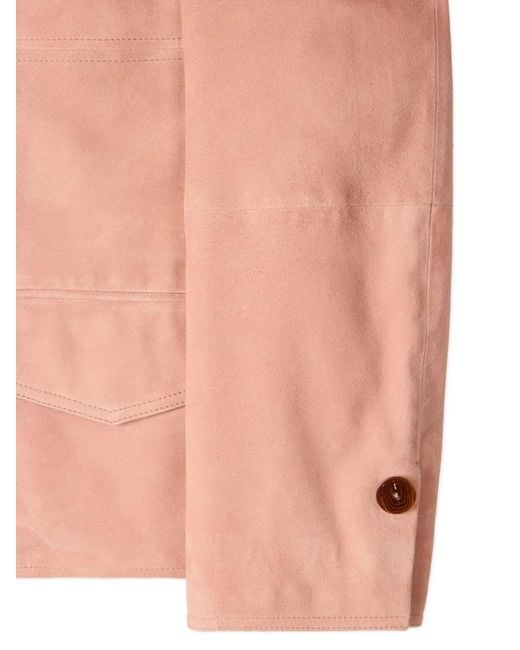 Paul Smith Pink Pockets Suede Jacket