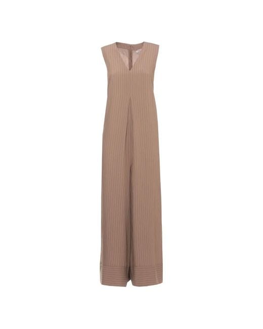 Emme Natural Emmonore Striped V-Neck Jumpsuit
