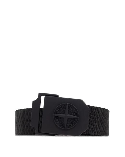 El cinturón de la isla de piedra Stone Island de hombre de color Black
