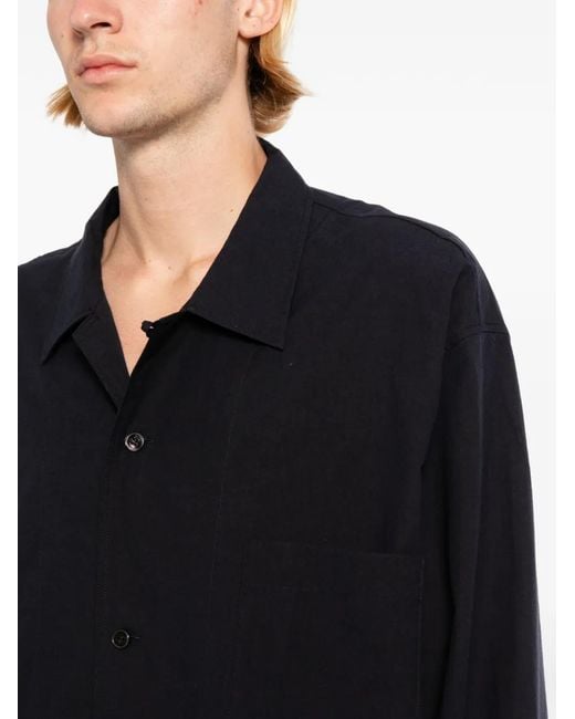 Studio Nicholson Black Worker Shirt Jacket for men