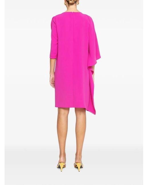Nissa Pink Relaxed Fit Midi Dress