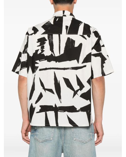 Neighborhood Black Abstract-Print Shirt for men