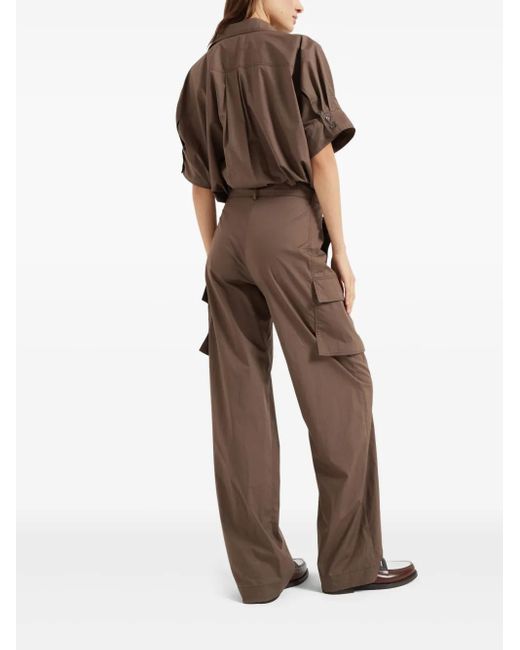Brunello Cucinelli Natural Poplin Jumpsuit
