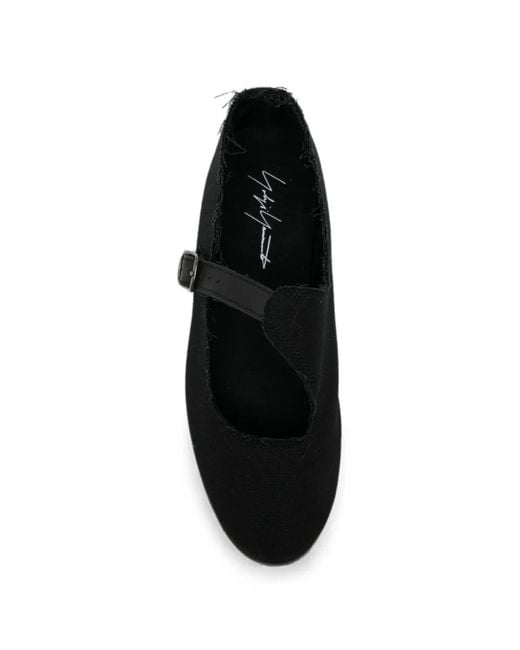 Yohji Yamamoto Black Mary Jane Ballet Flats