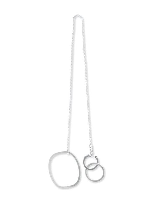 Maison Margiela White Chain Keyring for men