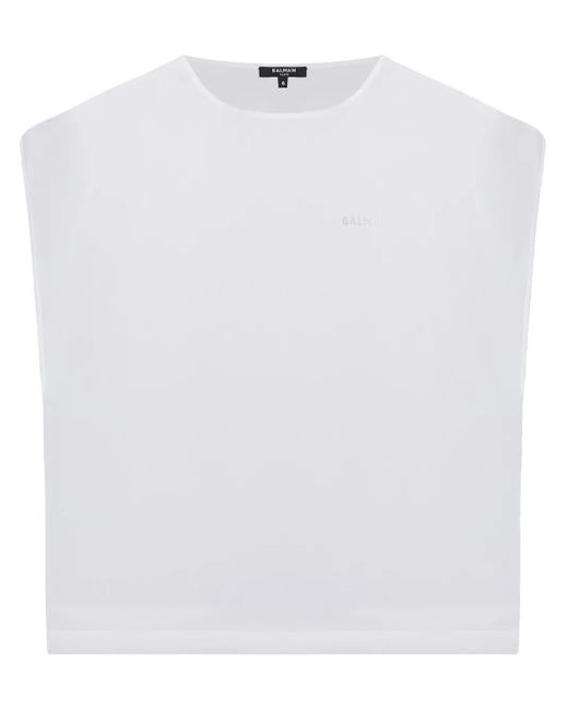Balmain White Transparent Beach Cover-Up